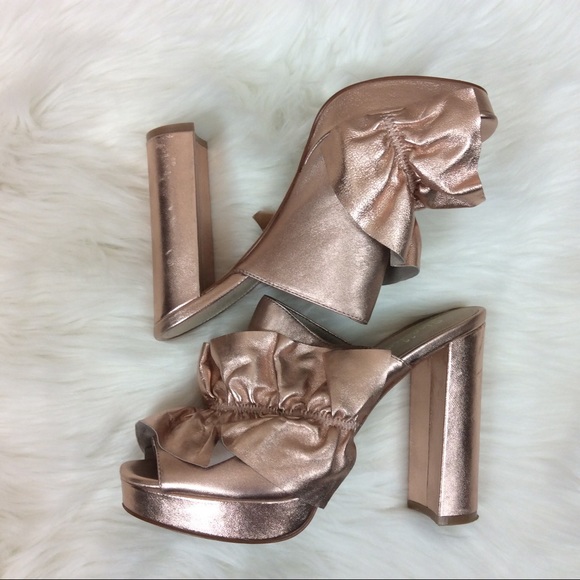 Shelly's London Ruffle Platform Heels 10 41 - Picture 2 of 8